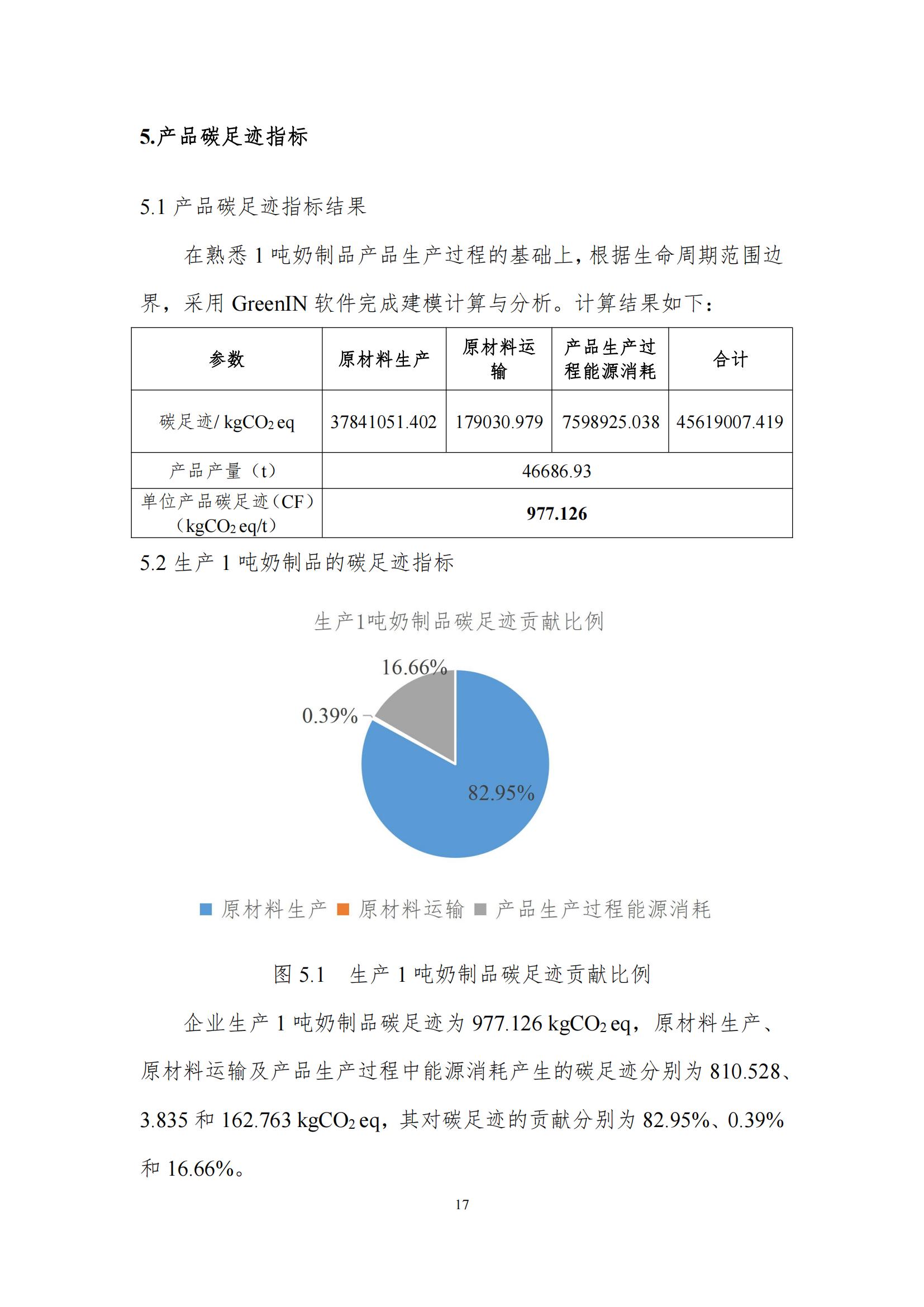 《郑州中欧（中国）乳制品有限公司产品碳足迹报告》公示